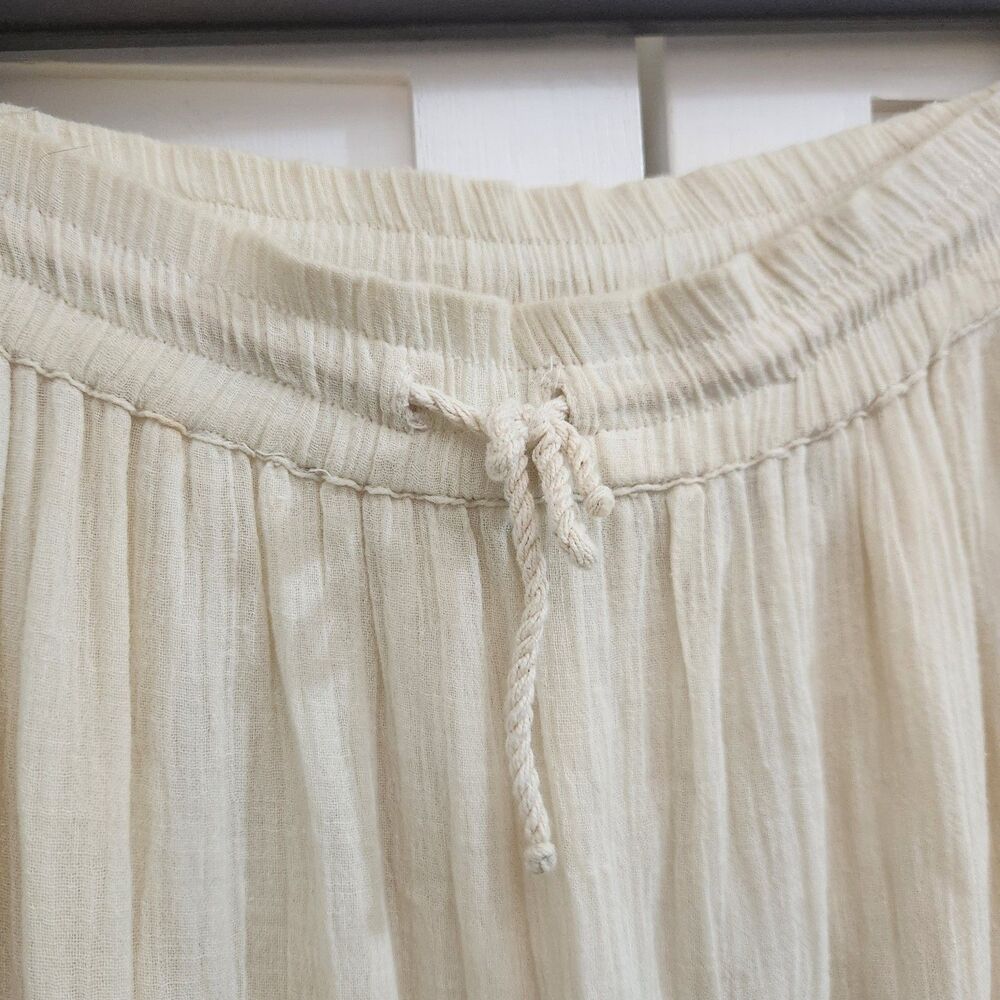 Vintage L Cotton Lace Tiered Maxi Skirt Boho Coquette Peasant Ren Faire Prairie - Picture 2 of 10